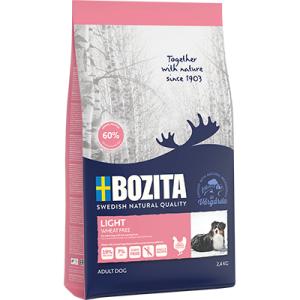 Bozita Light Wheat Free, 2.4 kg - mazkaloriju barība ar vistu pieaugušiem suņiem