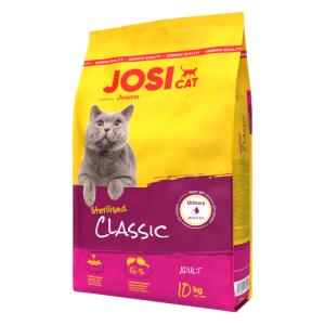 Josera JosiCat Classic ar vistu un lasi, paredzēta sterilizētiem kaķiem 10 kg