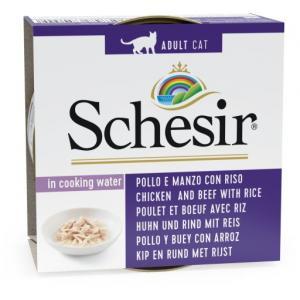 Schesir Chicken, Beef & Rice, vista, liellops & rīsi 85 g