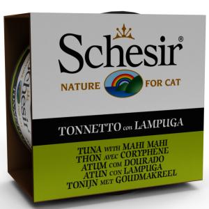 Schesir Cat Jelly Tuna & Mahi Mahi, - Tuncis & Zelta makrele želejā kaķiem 85 g
