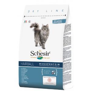 Schesir Hairball - Garspalvainiem kaķiem (vistа un rīsi) 1.5 kg