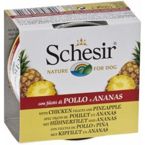 Schesir Dog Chicken Pineapple, vistas fileja ar ananāsiem želejā 150g