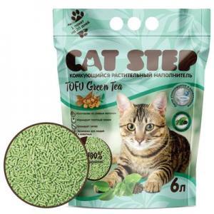 Cat Step Tofu Green Tea augu izcelsmes granulas kaķu tualetei ar zaļo tēju 6L