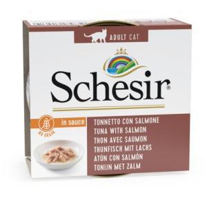 Schesir Tuna with Salmon in Natural Sauce, - Tuncis ar lasi naturālā mērcē 70g