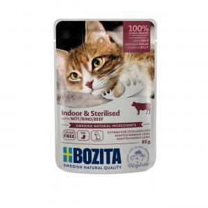 Bozita Indoor&Sterilized Beef Gelly, 12 gb x 85 gr