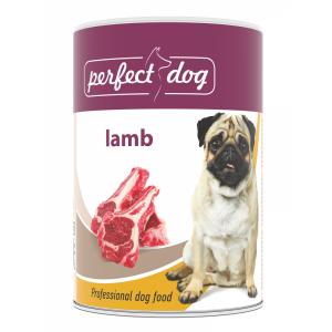 Perfect Dog konservi pieaugušiem suņiem ar jēra gaļu 400 g